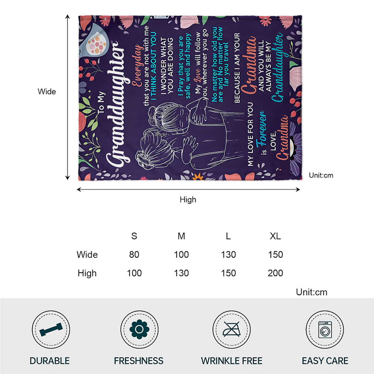 You Will Always Be My Granddaughter - Personalized Grandma Blanket