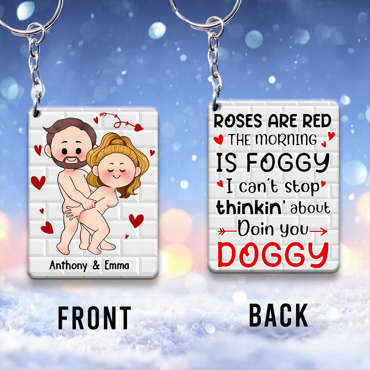 Je veux juste que tu sois heureux - Cadeau pour couple (mari, femme, petit ami, petite amie) - Porte-clés personnalisé