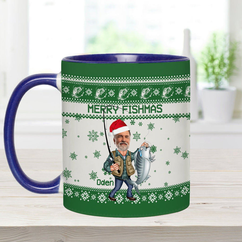 Joyeux Noël des pêcheurs ! Mug personnalisé sur le thème de la pêche
