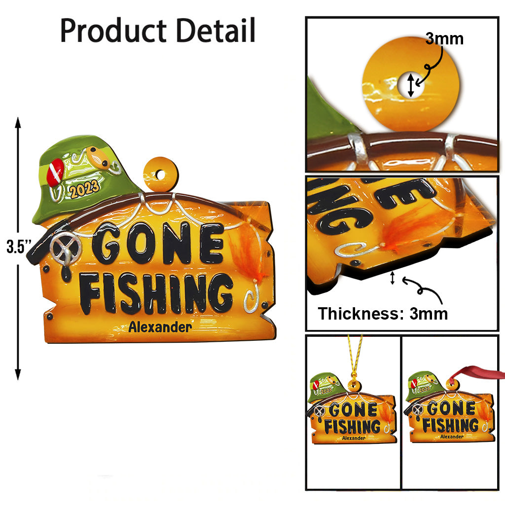 Gone Fishing - Personalized Fishing Ornament
