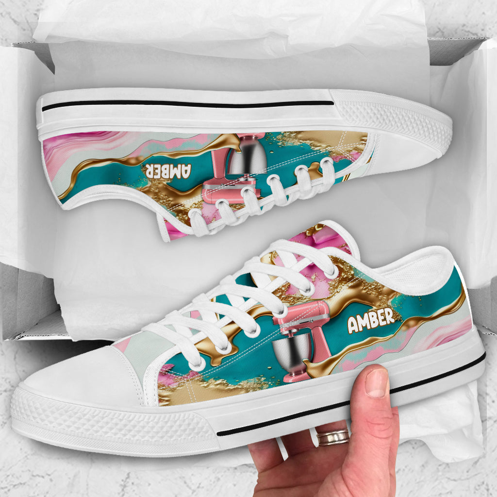 J'adore la pâtisserie - Chaussures basses personnalisées pour la pâtisserie