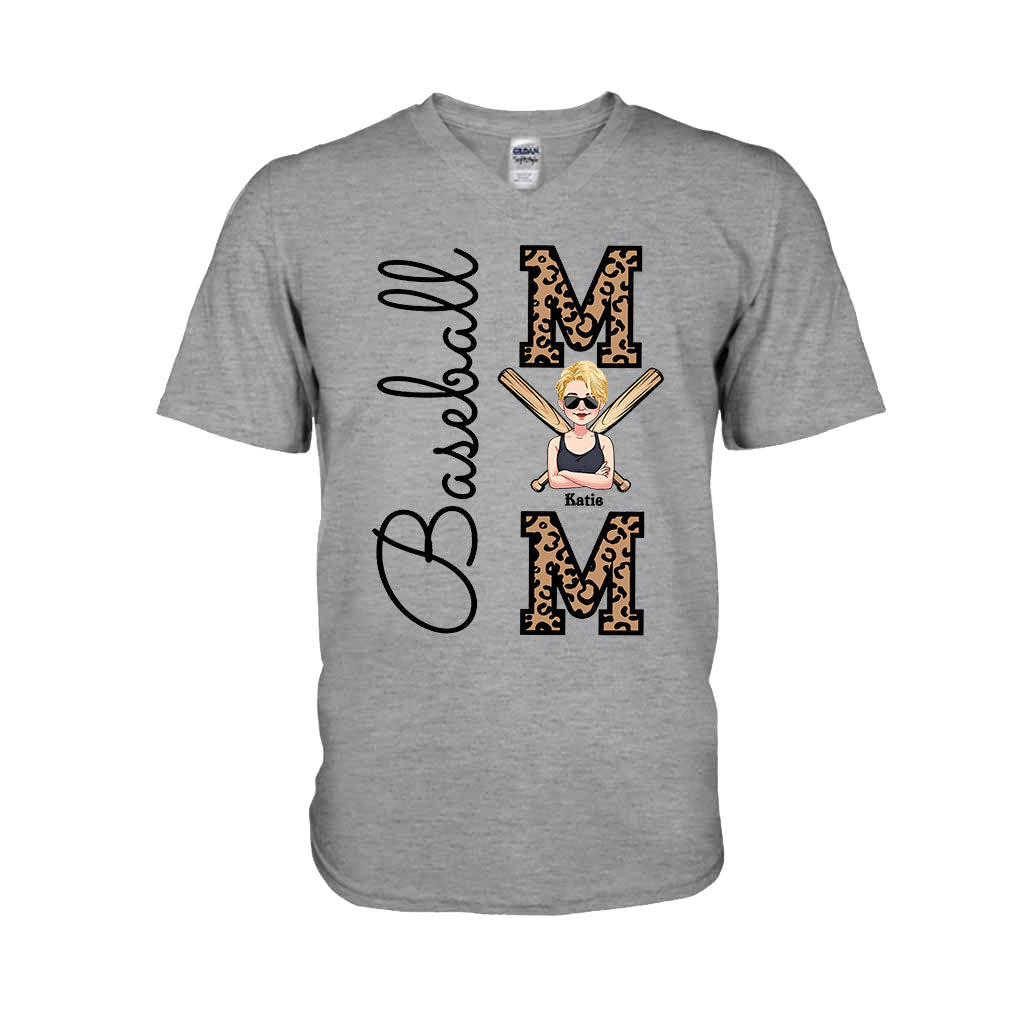 Maman de joueur de baseball - T-shirt et sweat à capuche personnalisés sur le thème du baseball