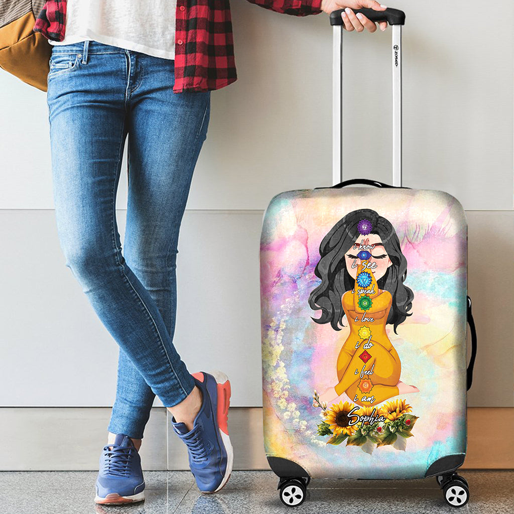 Lâchez prise - Housse de valise de yoga personnalisée