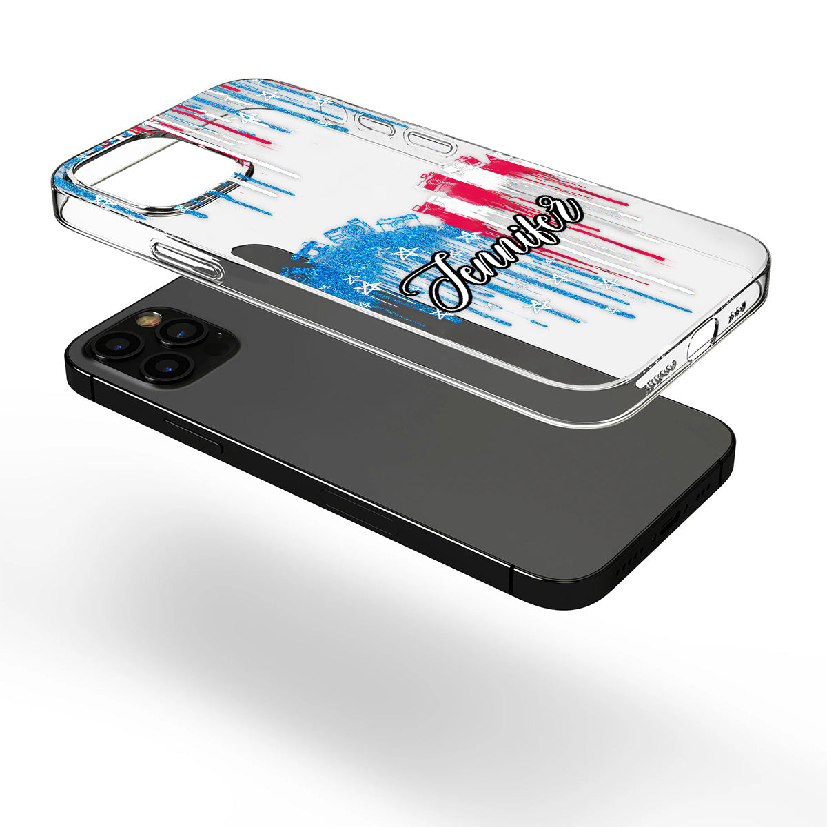Passion pour la photographie - Coque de téléphone transparente personnalisée avec photo