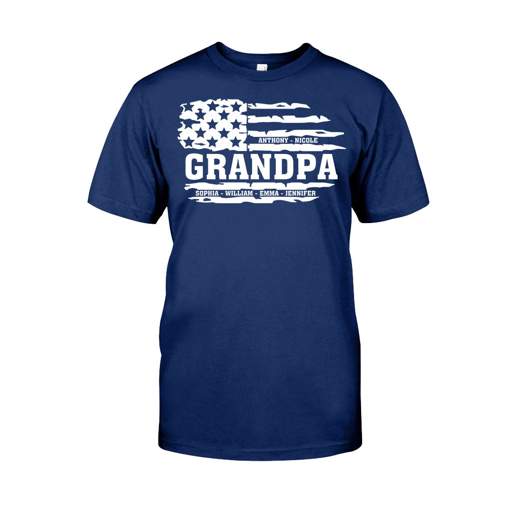 T-shirt et sweat à capuche personnalisés « Grand-père drapeau américain »