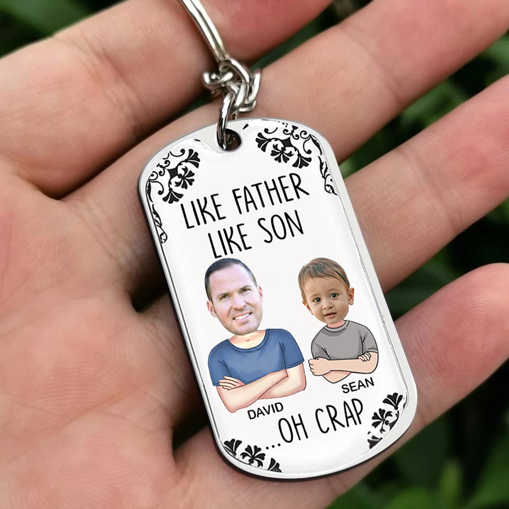 Like Father Like Daughter - Personalized Father Stainless Steel Keychain
