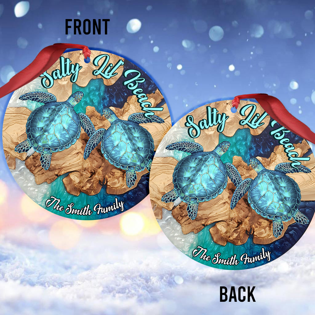 Salty Lil' Beach - Ornement tortue personnalisé