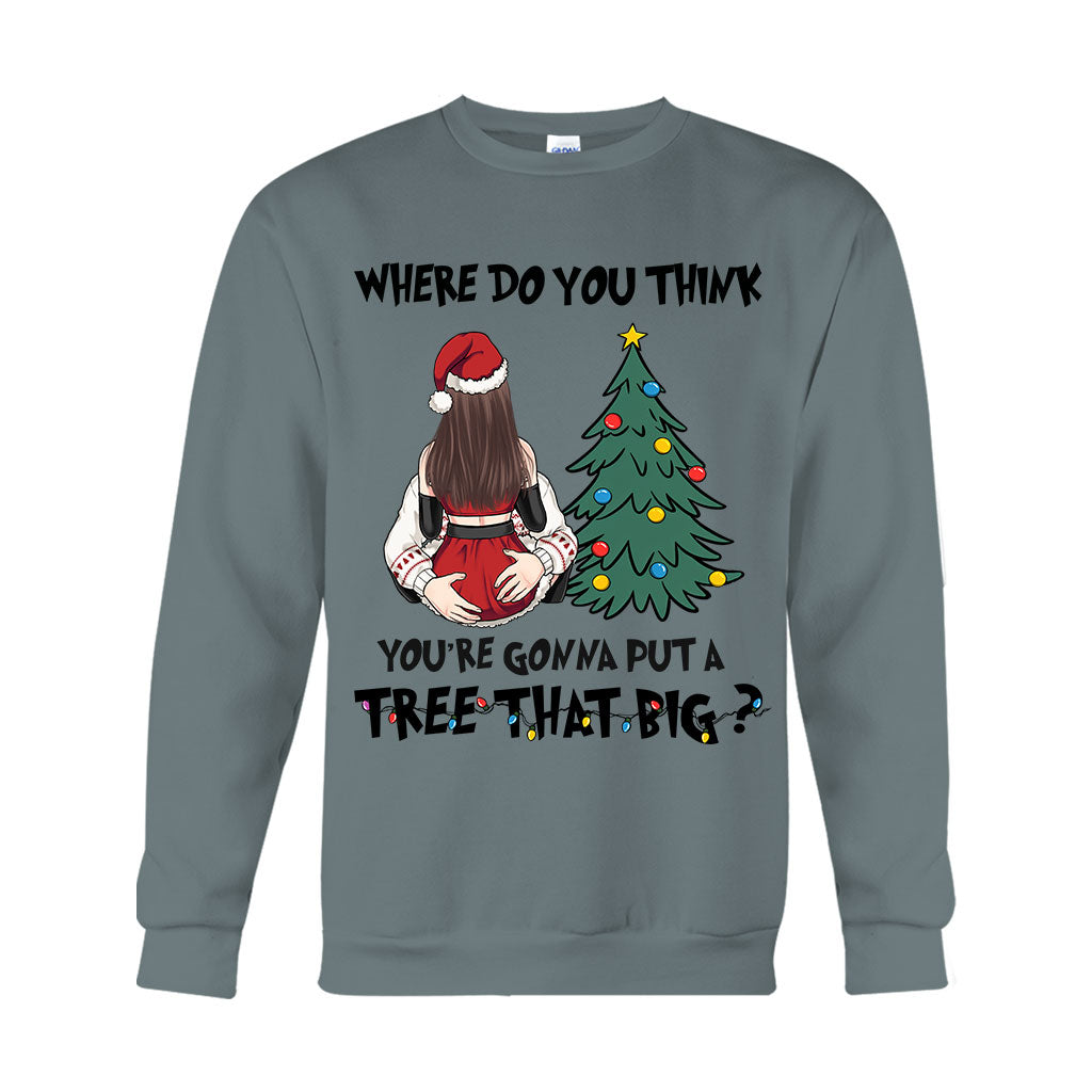 Bend Over I'll Show You Where To Put That Big Tree - Personalized Couple T-shirt And Hoodie