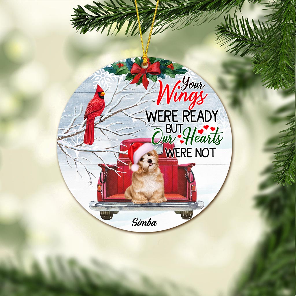 Tes ailes étaient prêtes, mais mon cœur ne l'était pas - Ornement personnalisé pour chien