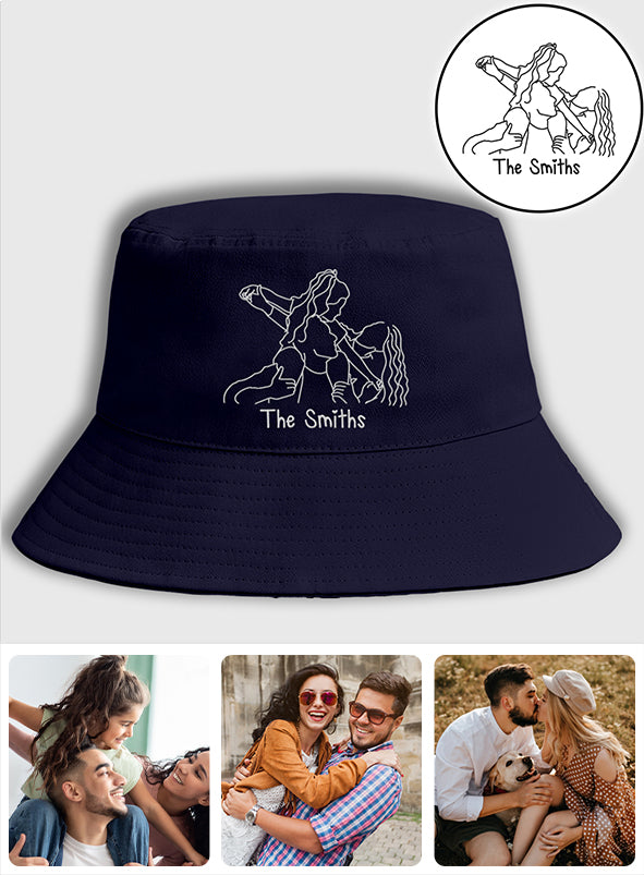 Custom Photo - Personalized Family Embroidered Bucket Hat