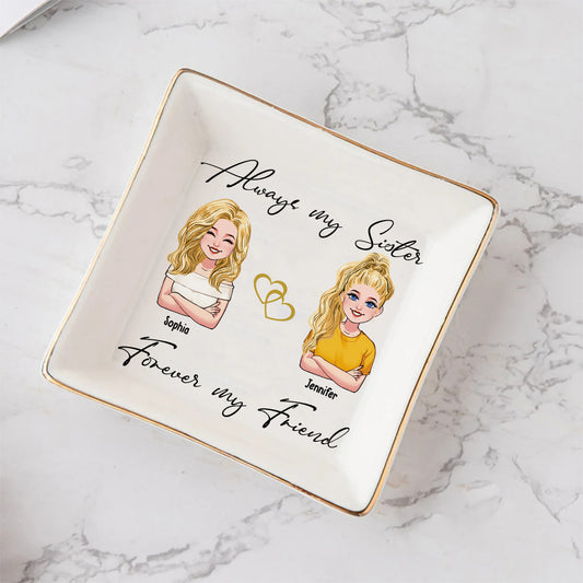 Toujours mes sœurs - Plat à bijoux personnalisé pour sœurs