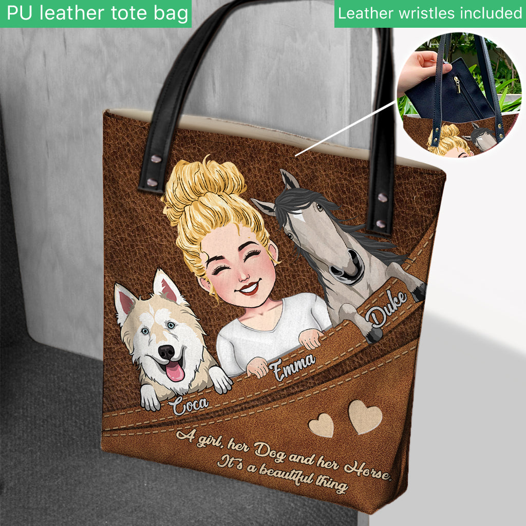 Quelle belle chose ! - Sac fourre-tout personnalisé à motif cheval