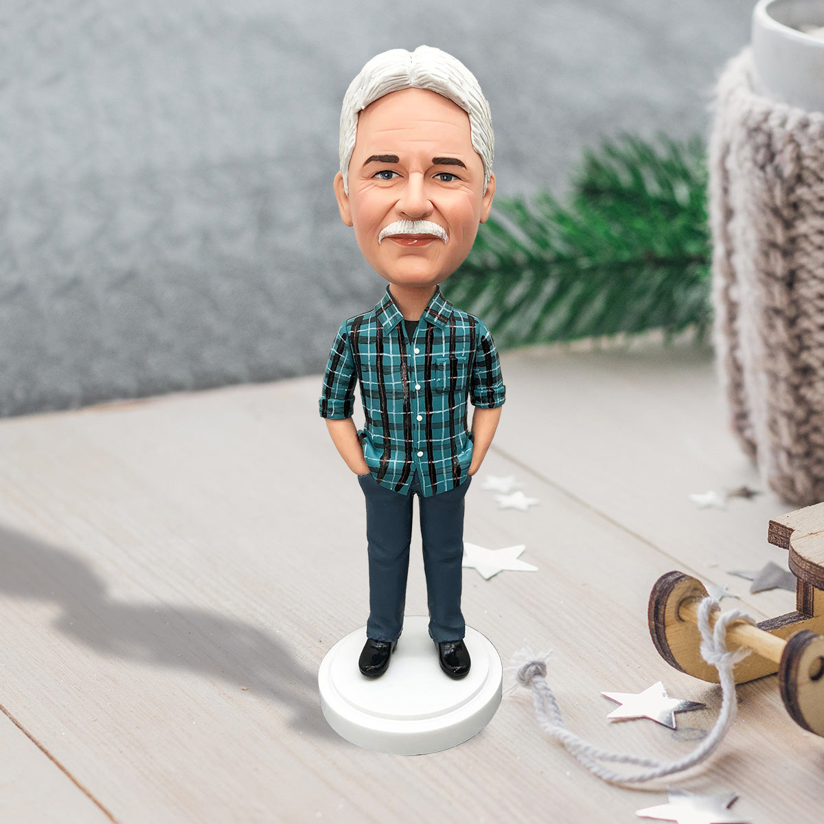 Meilleur oncle du monde - cadeau pour oncle - Figurine à tête branlante personnalisée