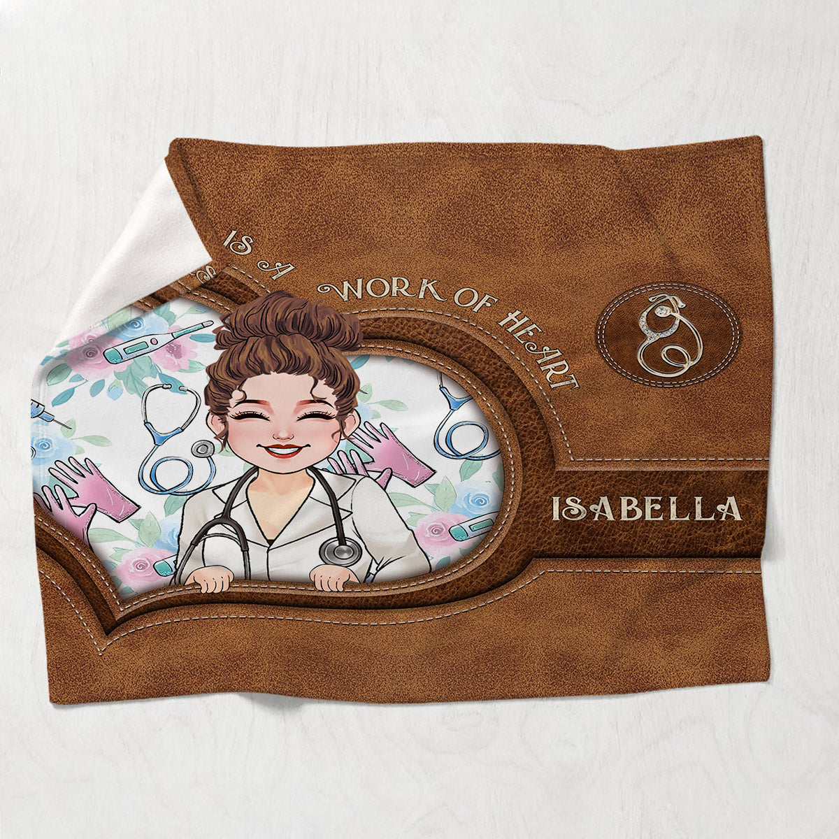 Les soins infirmiers sont un travail de cœur - Couverture personnalisée pour infirmière