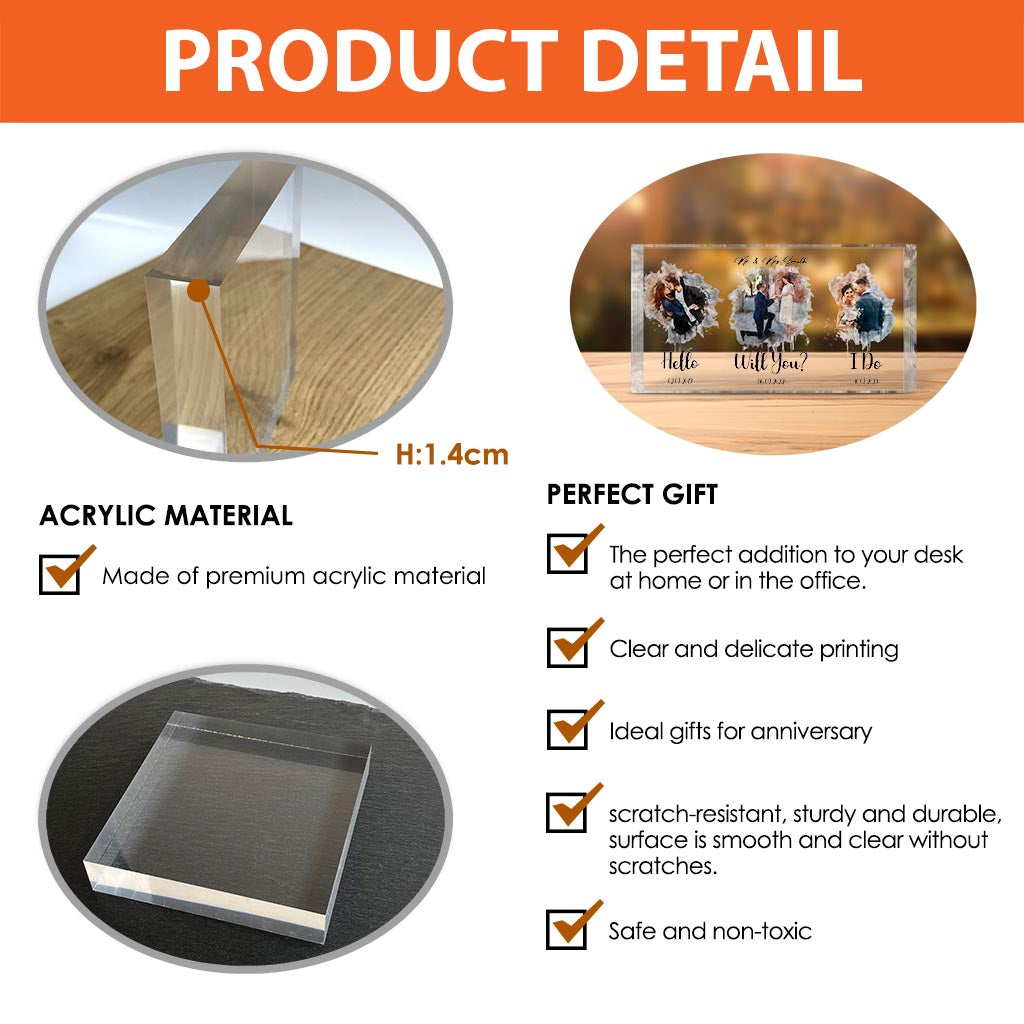 De Hello Till I Do - Plaque acrylique personnalisée pour mari et femme