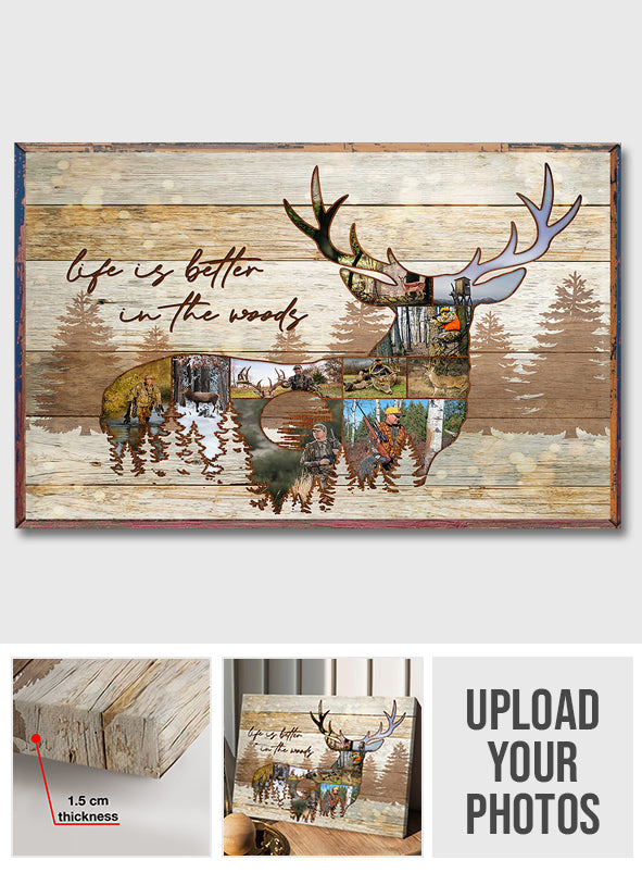 La vie est plus belle dans les bois - Toile et affiche de chasse personnalisées