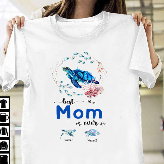 Meilleure mamie du monde - Cadeau tortue pour grand-mère, grand-père, maman, papa, oncle, tante - T-shirt et sweat à capuche personnalisés