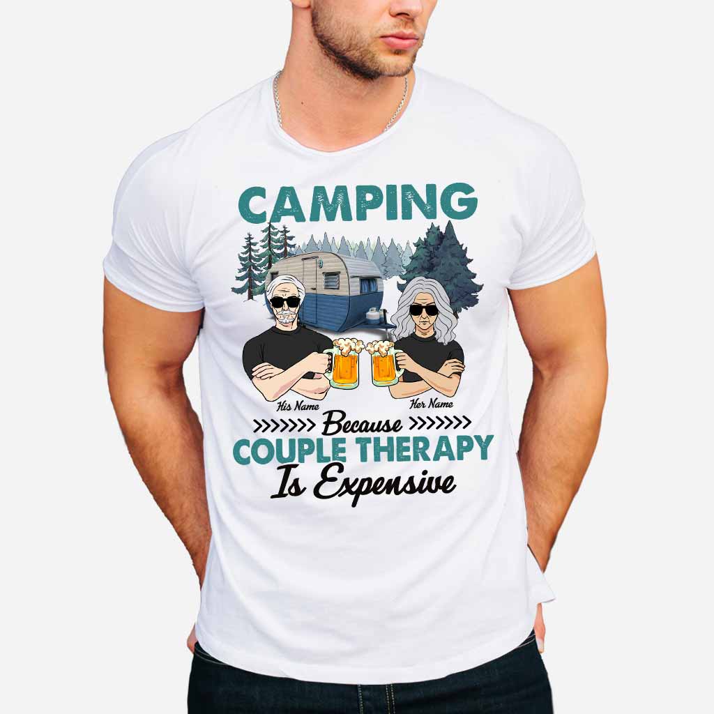 Camping Because Couple Therapy Is Expensive - Personalized T-shirt and Hoodie