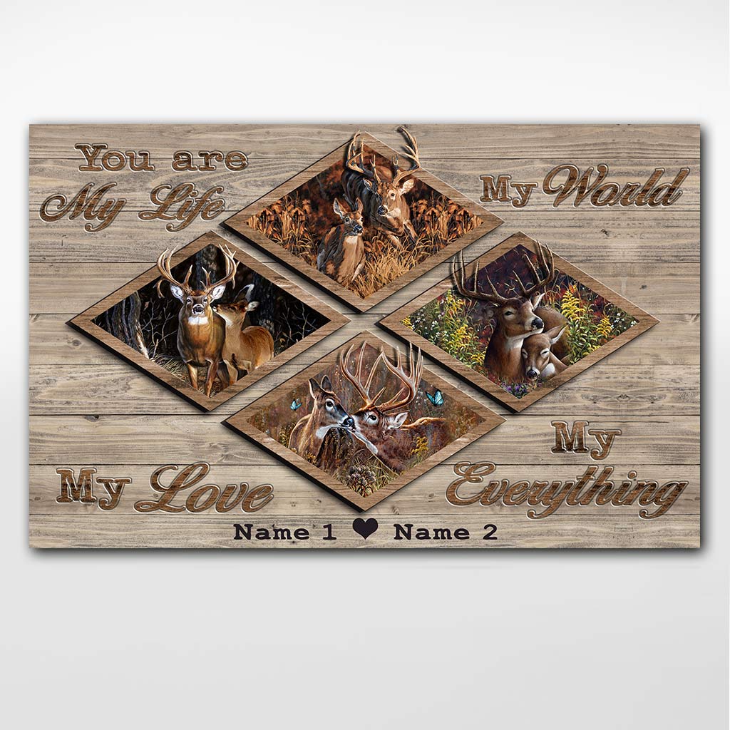 Tu es ma vie - Affiche personnalisée pour couples à la chasse