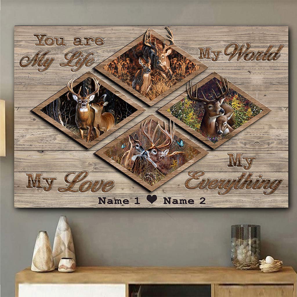 Tu es ma vie - Affiche personnalisée pour couples à la chasse
