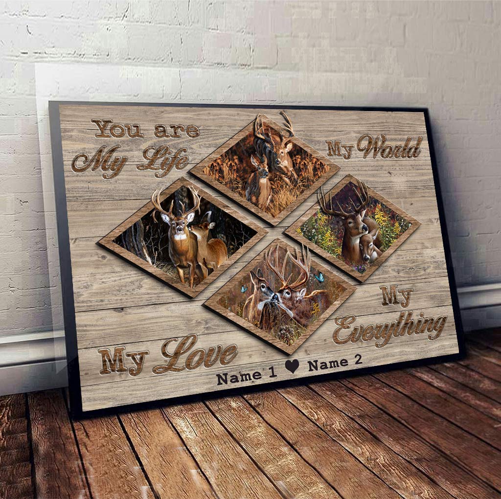 Tu es ma vie - Affiche personnalisée pour couples à la chasse