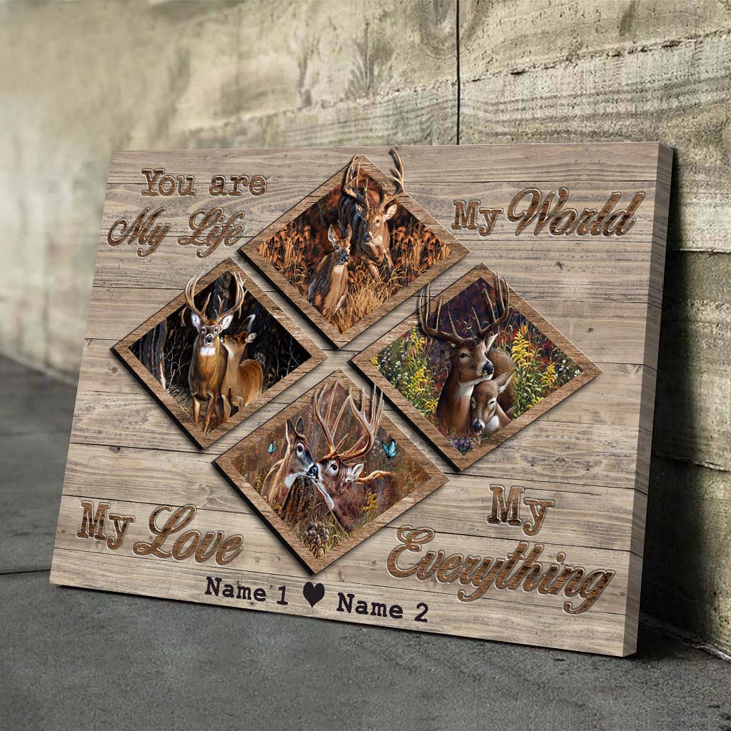Tu es ma vie - Affiche personnalisée pour couples à la chasse