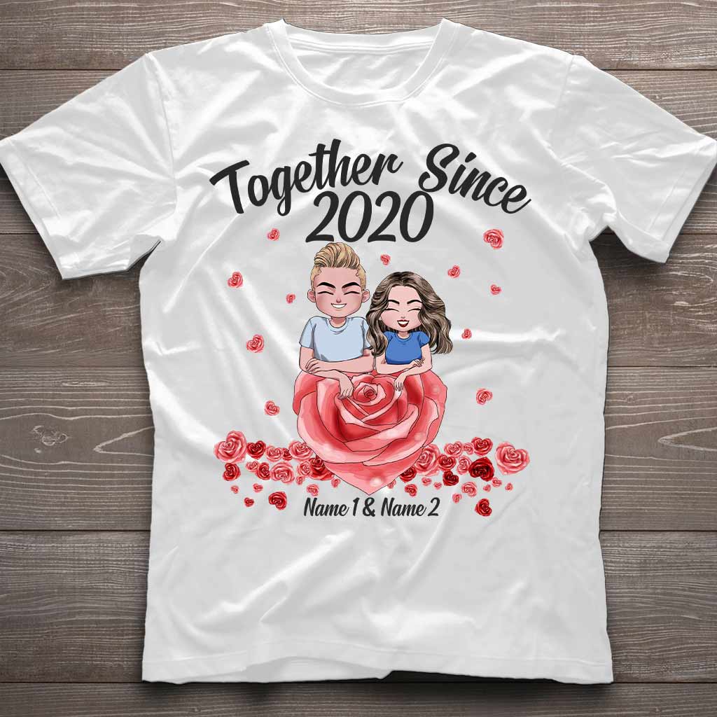 Together Since - Personalized Couple T-shirt and Hoodie