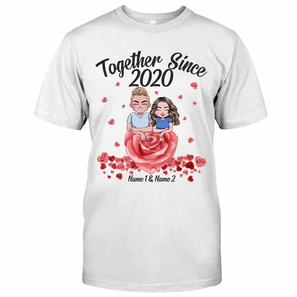 Together Since - Personalized Couple T-shirt and Hoodie