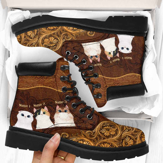 Amoureux des chats - Bottes toutes saisons personnalisées pour chats