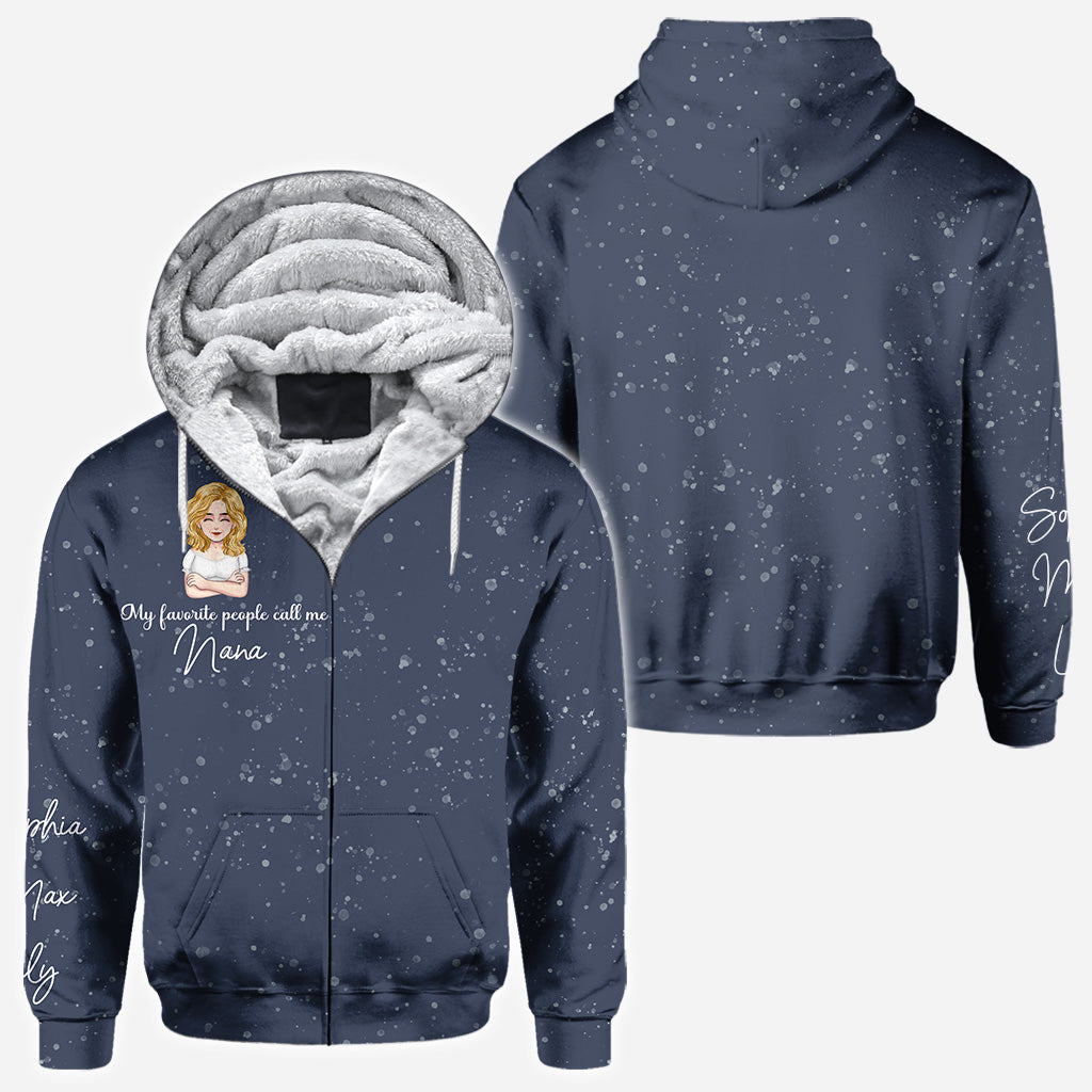 Mes personnes préférées m'appellent Nana - Sweat à capuche personnalisé pour la fête des mères