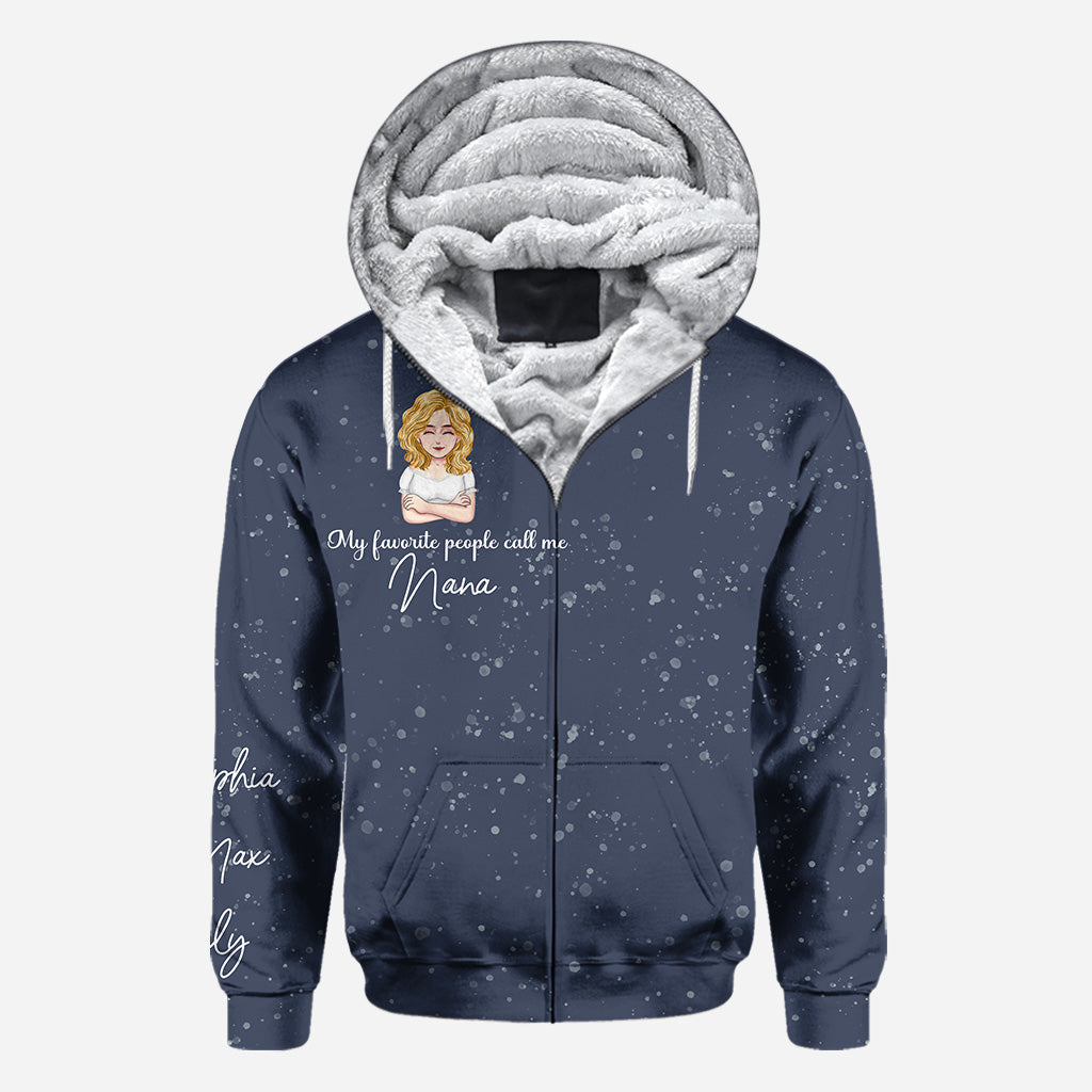 Mes personnes préférées m'appellent Nana - Sweat à capuche personnalisé pour la fête des mères