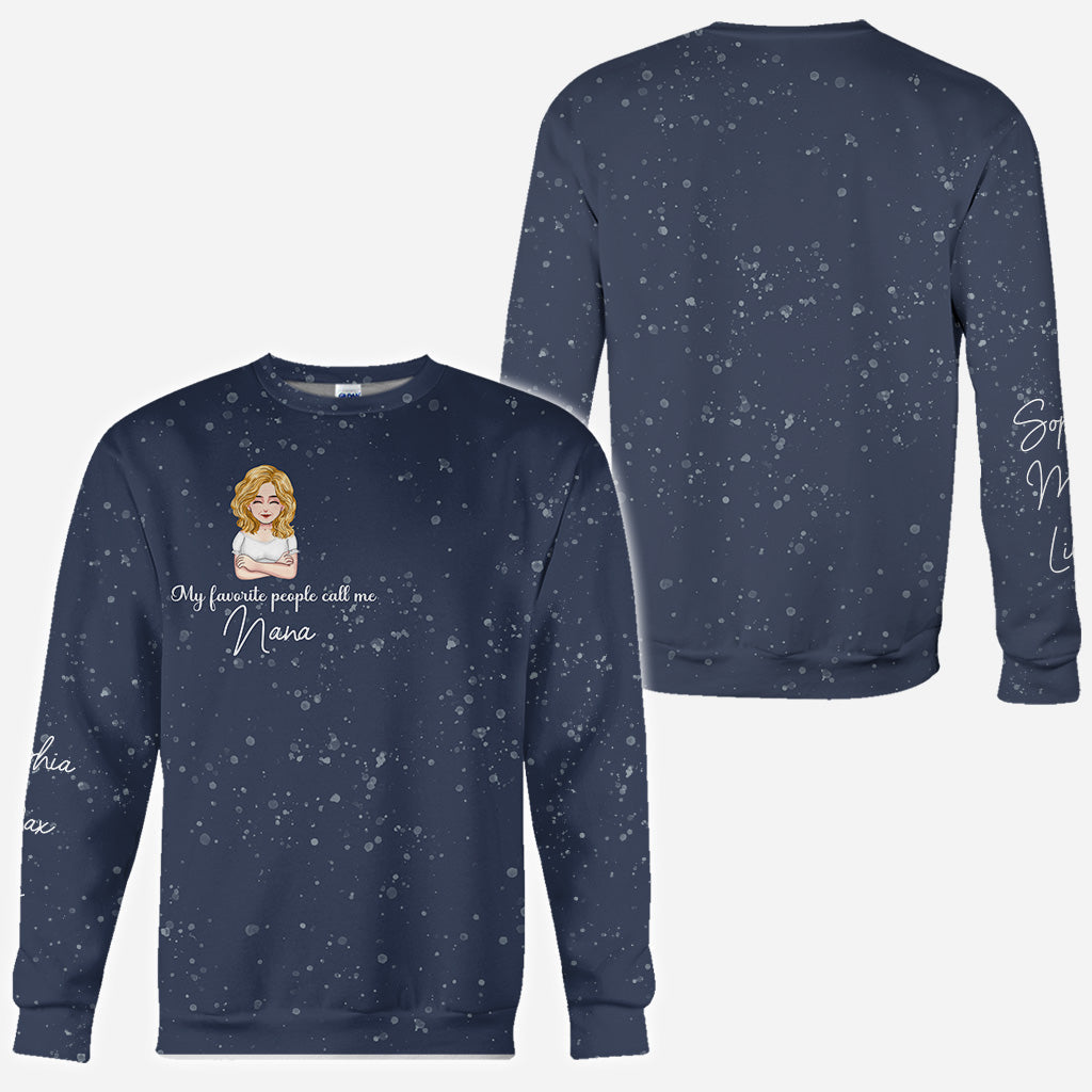Mes personnes préférées m'appellent Nana - Sweat à capuche personnalisé pour la fête des mères