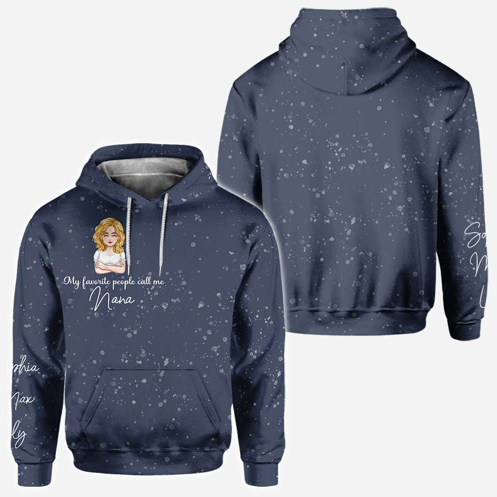 Mes personnes préférées m'appellent Nana - Sweat à capuche personnalisé pour la fête des mères
