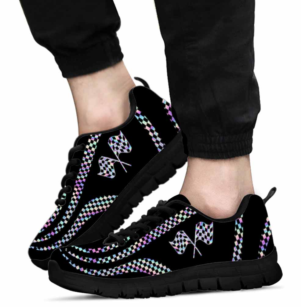 Une fille qui adore les baskets de course