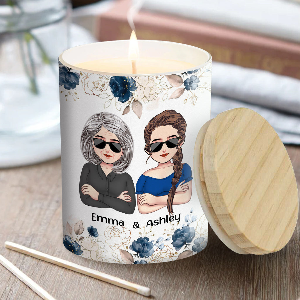 J'espère que cette bougie sentira meilleur - Bougie personnalisée pour la fête des mères avec couvercle en bois