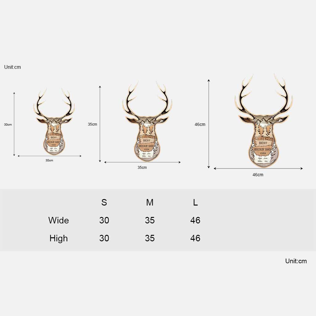 Meilleur papa chasseur du monde - Panneau en bois personnalisé pour la fête des pères