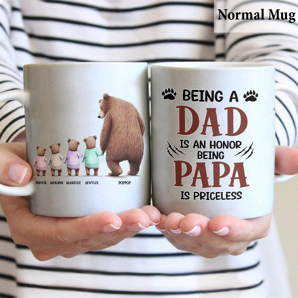 Mug Papa Ours Inestimable - Mug personnalisé pour la fête des pères