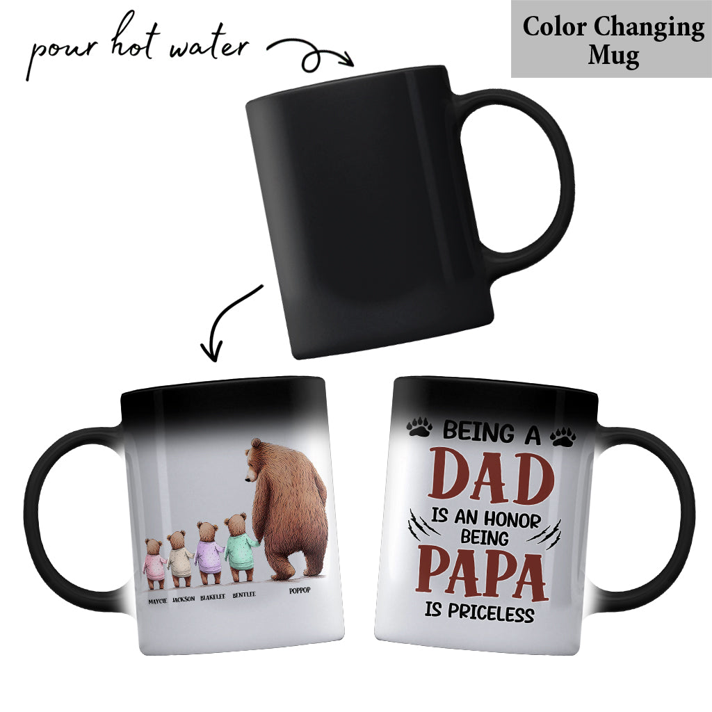 Mug Papa Ours Inestimable - Mug personnalisé pour la fête des pères