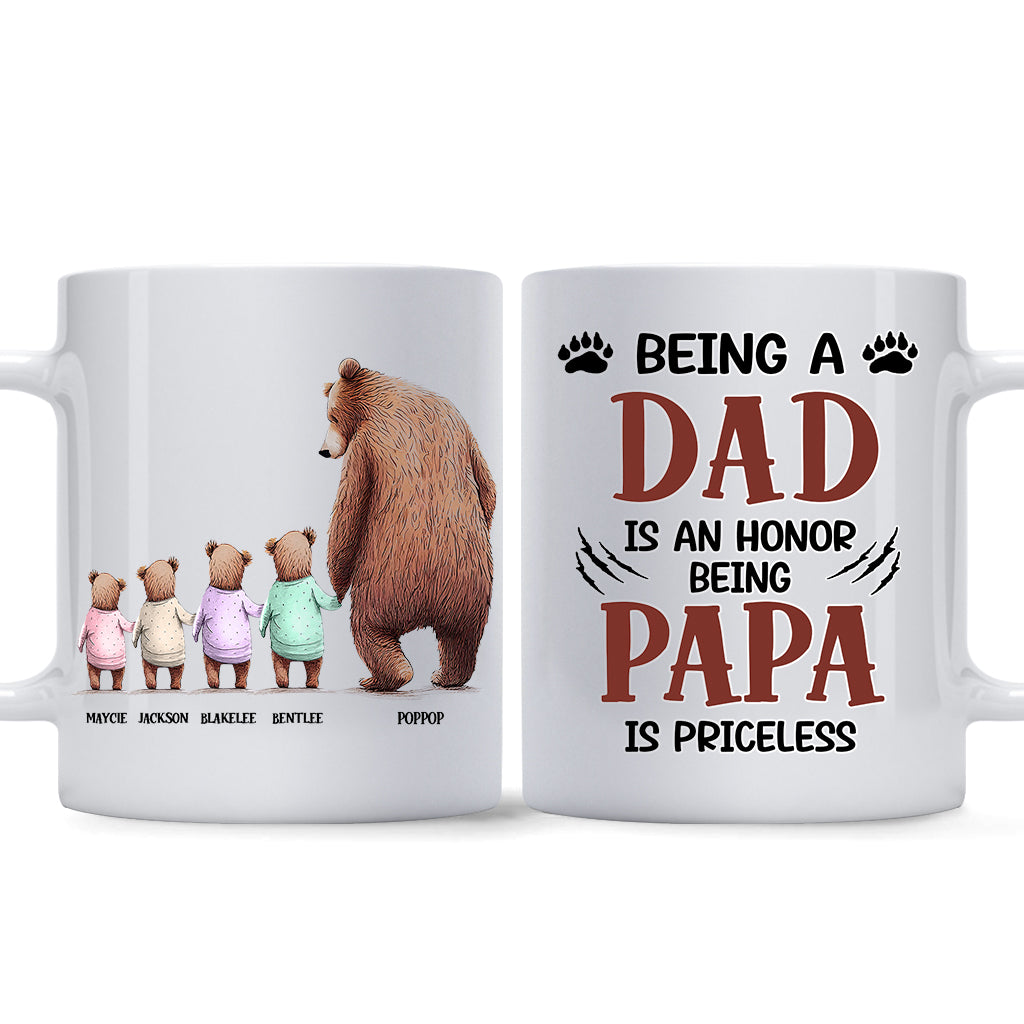 Mug Papa Ours Inestimable - Mug personnalisé pour la fête des pères