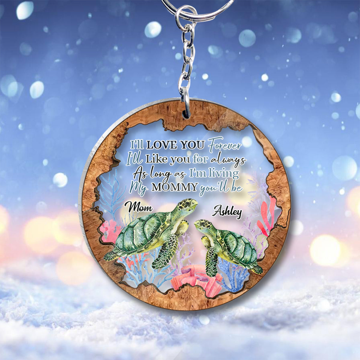 Ma maman, tu seras... - Porte-clés personnalisé pour la fête des mères (Impression recto verso)