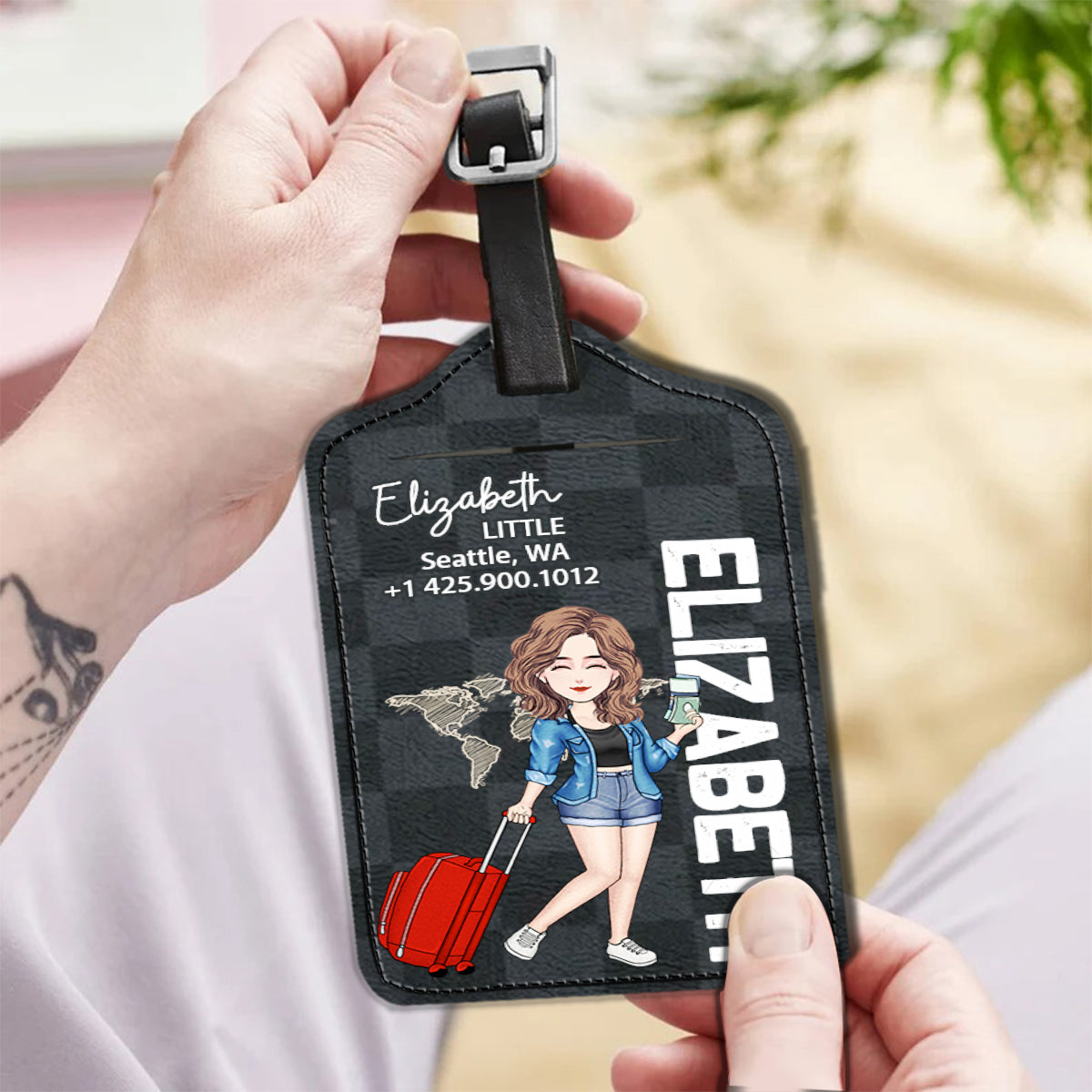 My Personal Luggage Tag - Personalized Travelling Leather Luggage Tag