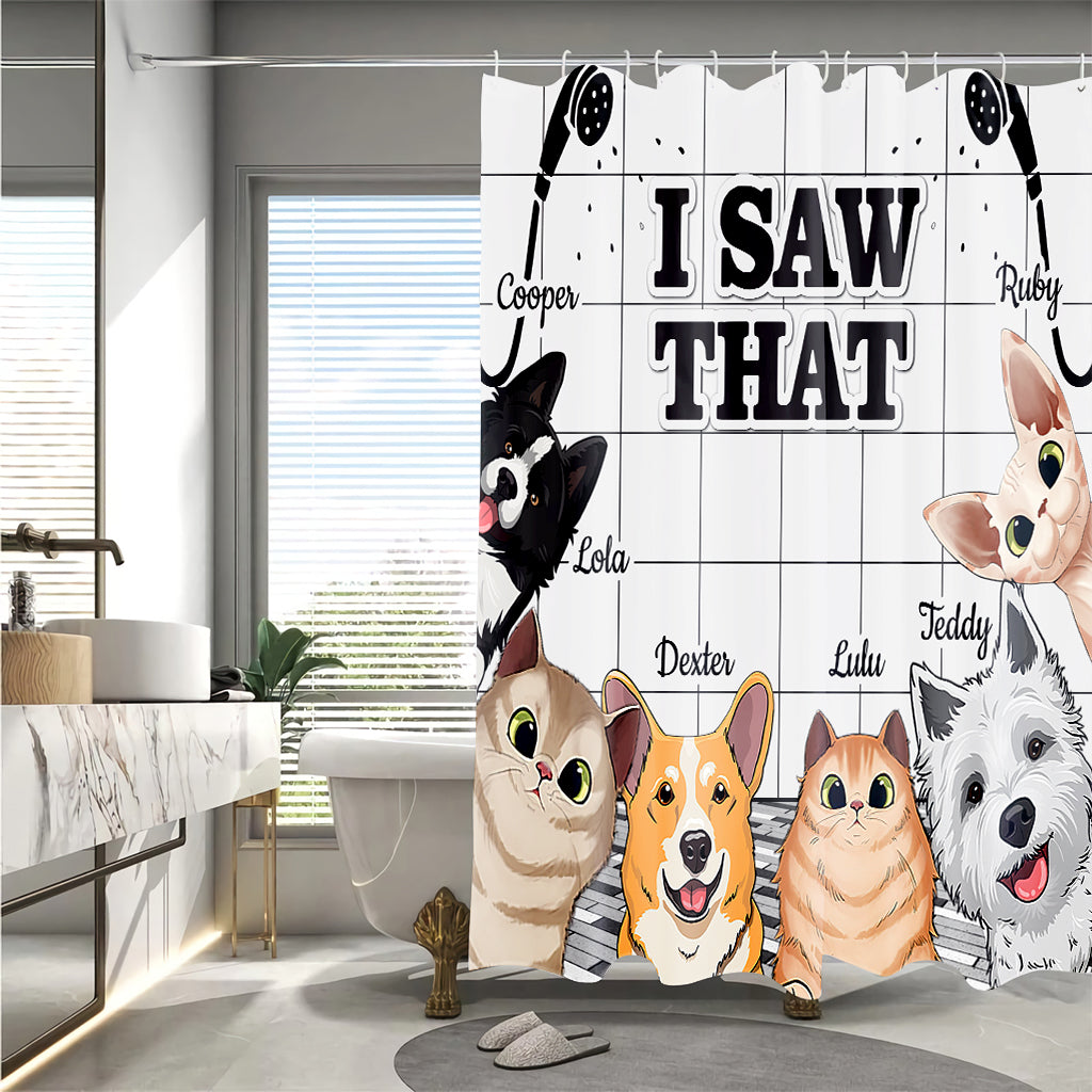 J'ai vu ça - Rideau de douche personnalisé pour chien