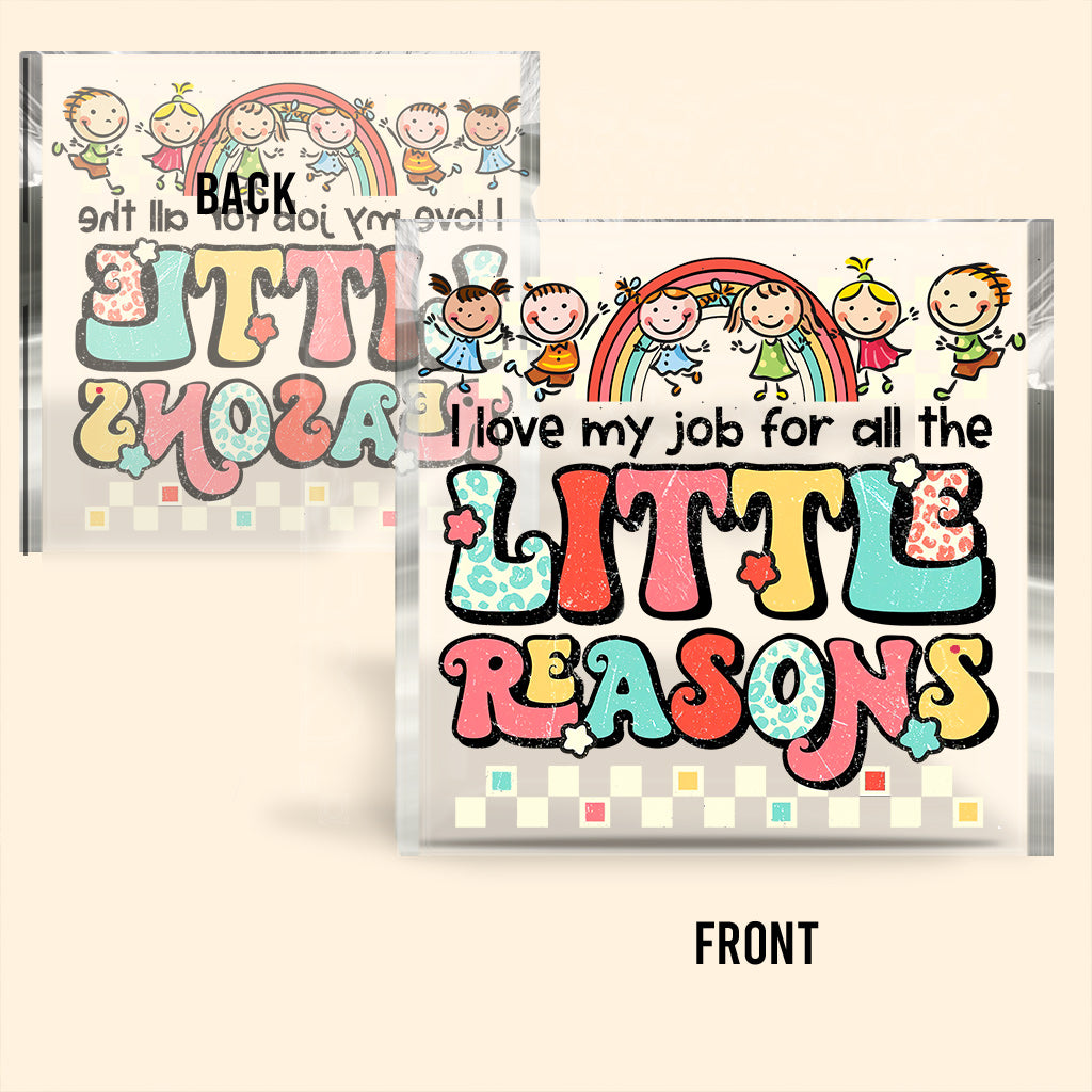 I Love My Job For All The Little Reasons - Personalized Teacher Custom Shaped Acrylic Plaque