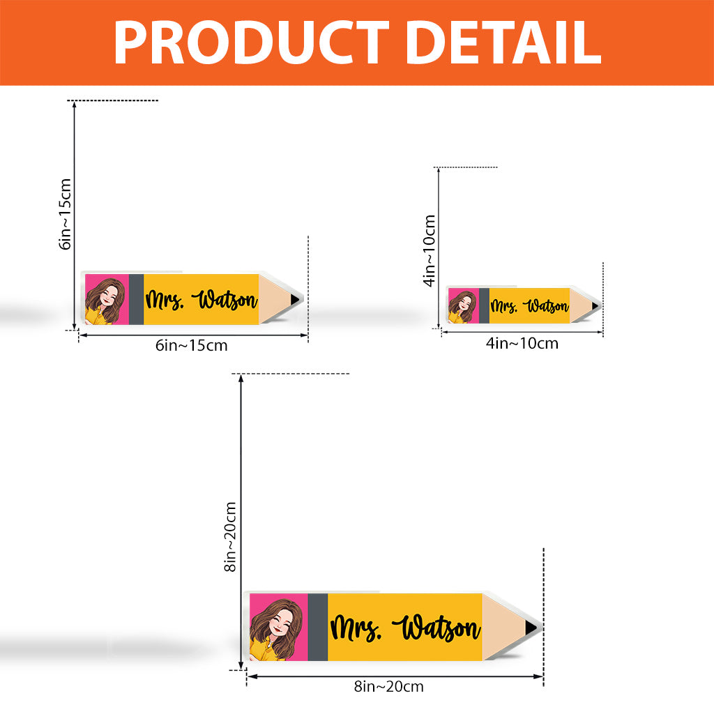 Teacher Name Plaque - Personalized Teacher Custom Shaped Acrylic Plaque