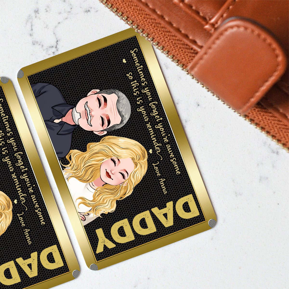 Parfois, on oublie à quel point on est génial ! – Cadeau pour papa, grand-père, oncle – Carte personnalisée à glisser dans son portefeuille