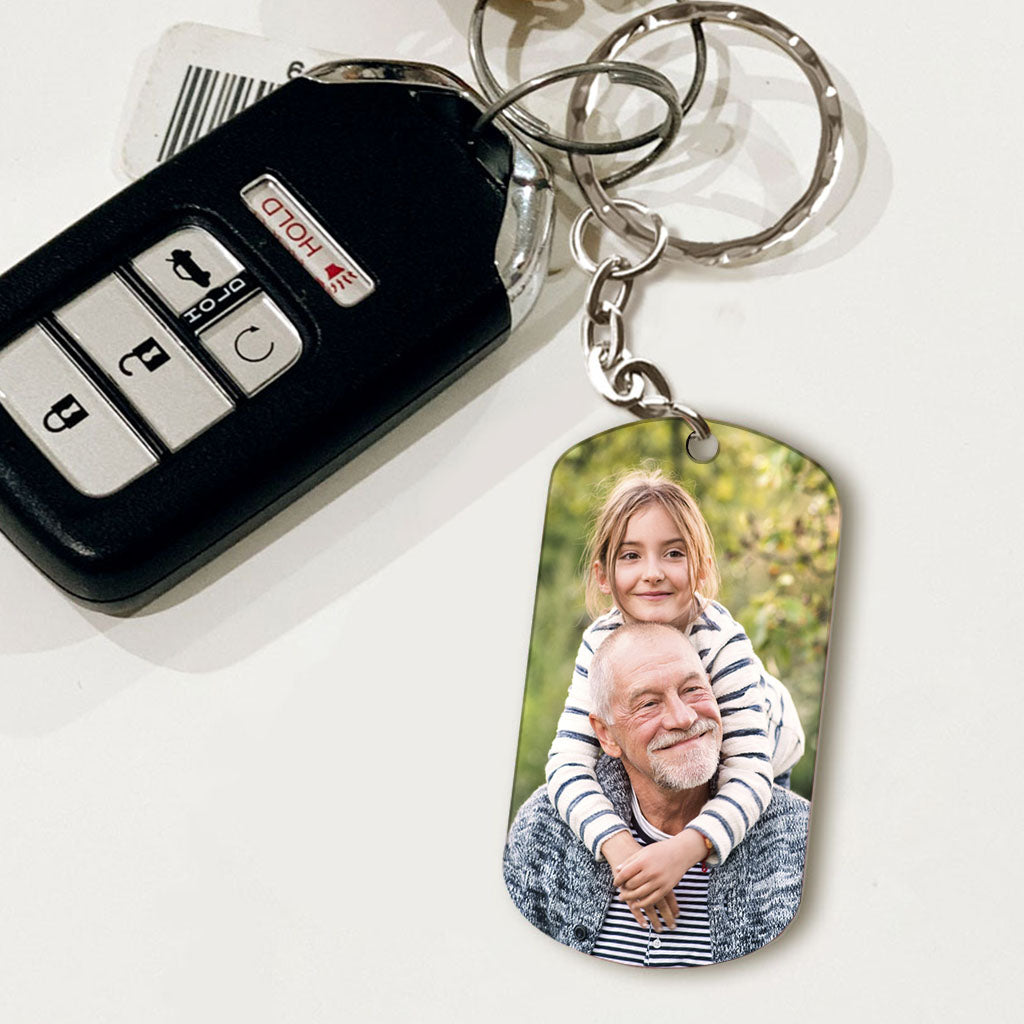 Drive Safe - Gift for grandpa, dad, uncle, brother - Personalized Stainless Steel Keychain