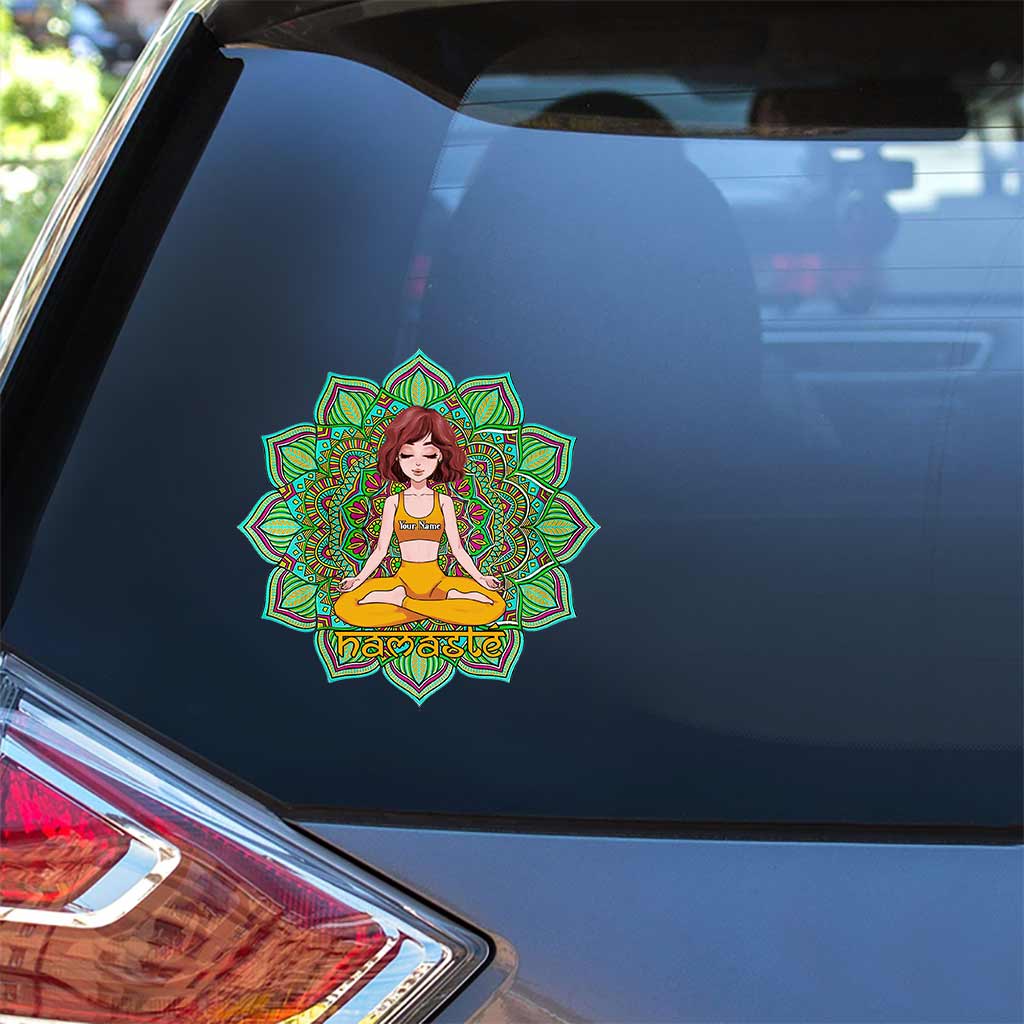 Namaste - Personalized Yoga Decal Die Cut
