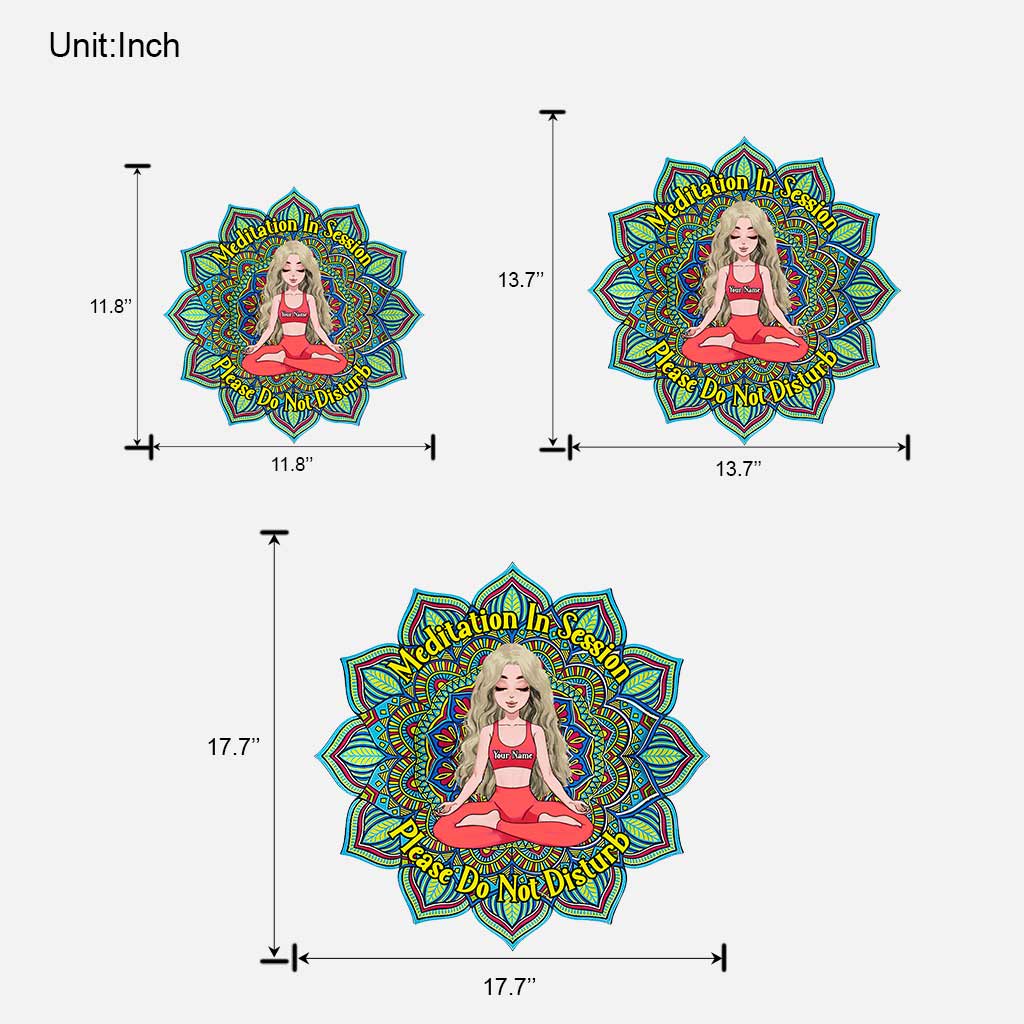 Séance de méditation - Panneau en bois personnalisé pour le yoga