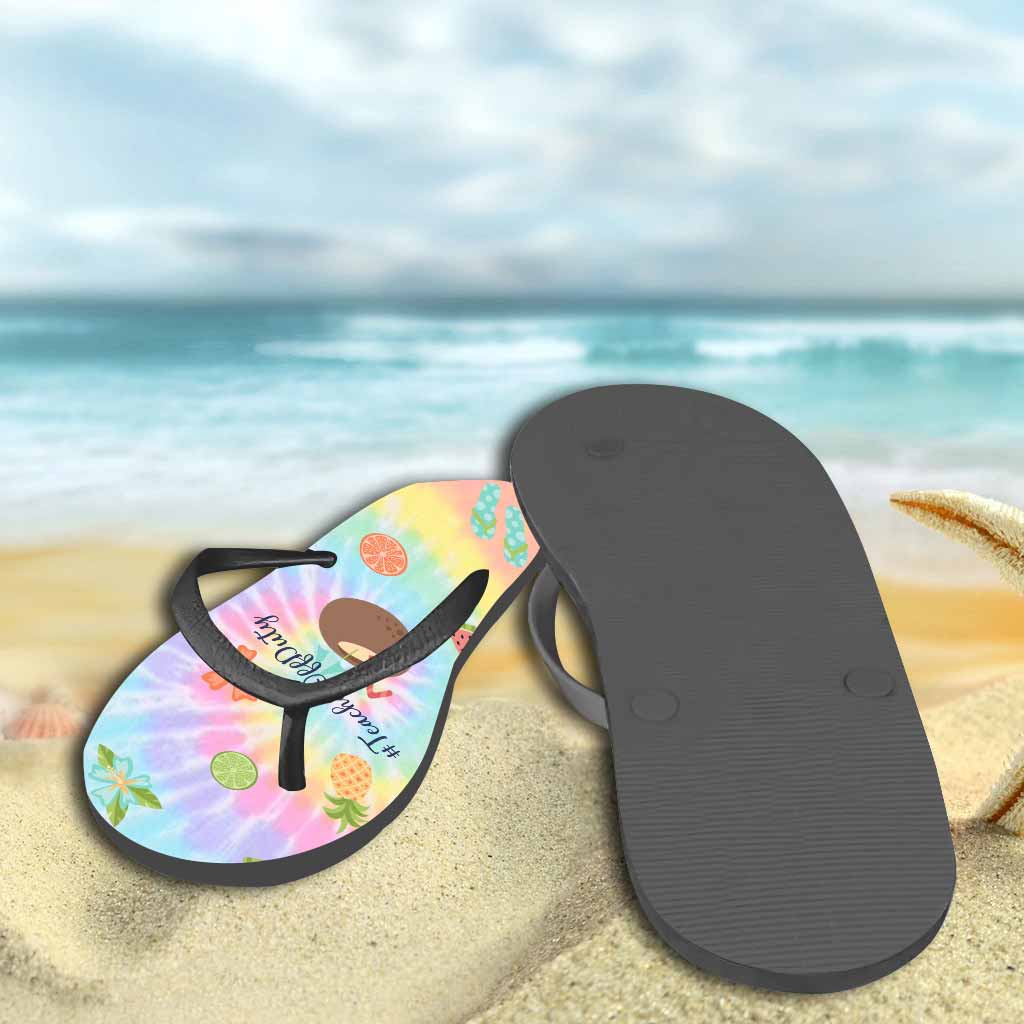School Work Gone Flip Flops On - Personalized Teacher Flip Flops