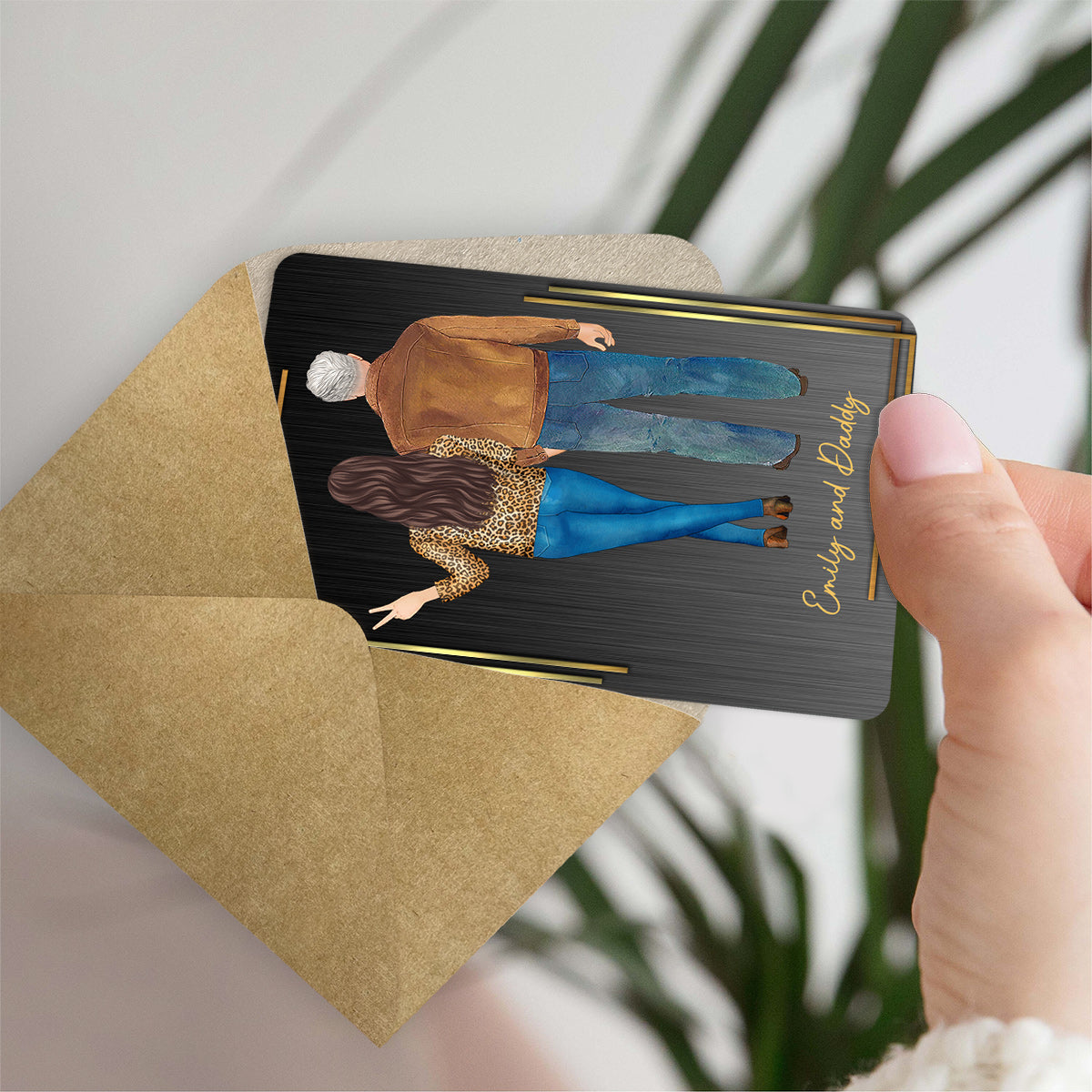 Je t'aimerai toujours - Carte personnalisée pour portefeuille papa